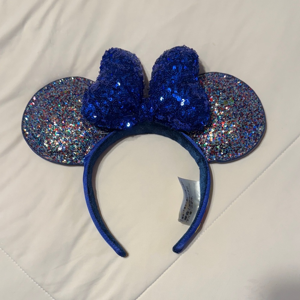 Disney Parks 2020 Blue Sequin Minnie Mouse Ears Headband